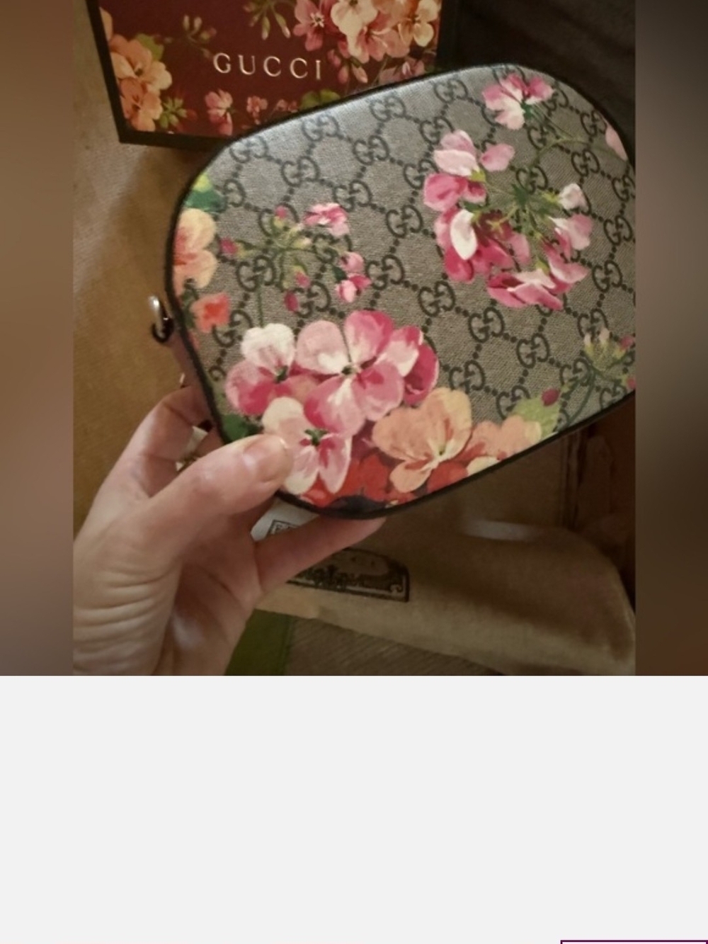 24 Hour Sale Gucci Pink Floral GG Supreme Crossbody Bag - Picture 9 of 11